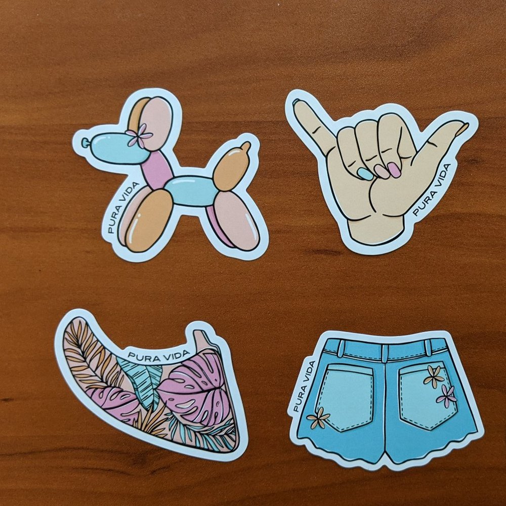 Pura Vida Sticker Set